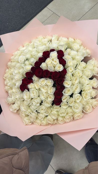 Ак раушан гул -151штук