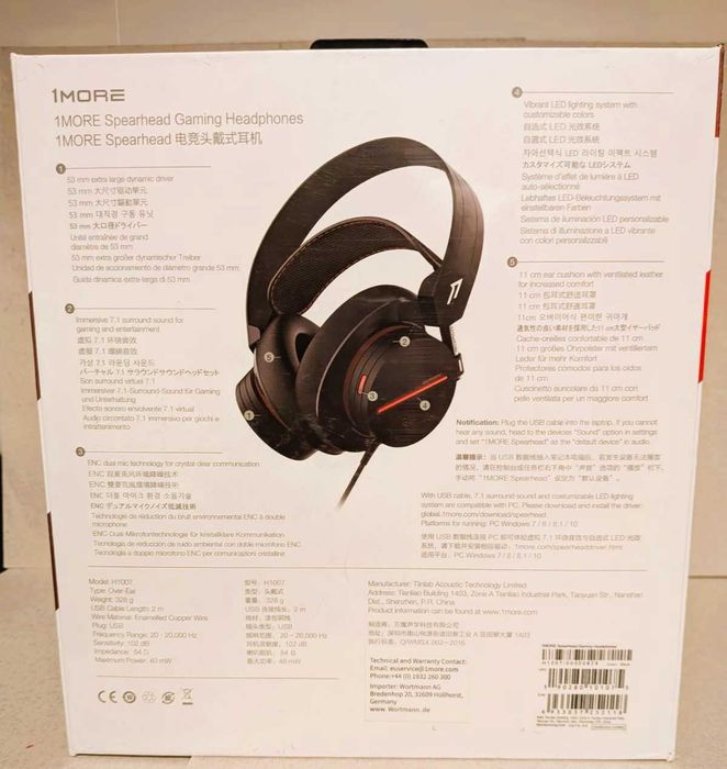 Căști GAMING 1MORE H1007 – Sunet Hi-Fi, Bass puternic – NOI, SIGILATE