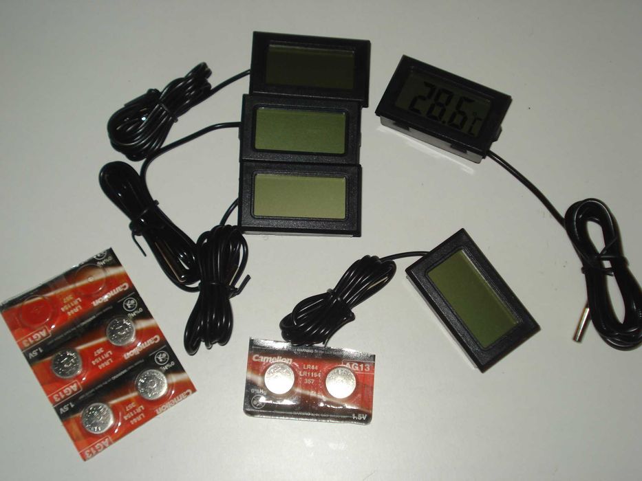 set 5 buc termometru digital cu sonda fir + baterii