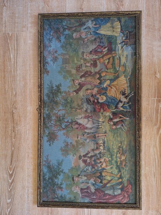 Tapiserie veche model victorian cu ramă