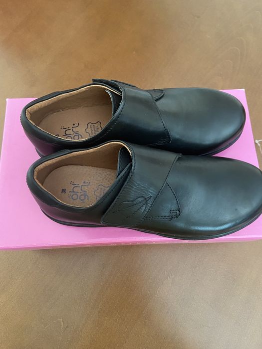 Туфли демисезонные для девочки, кожа, Испания, 35 размер