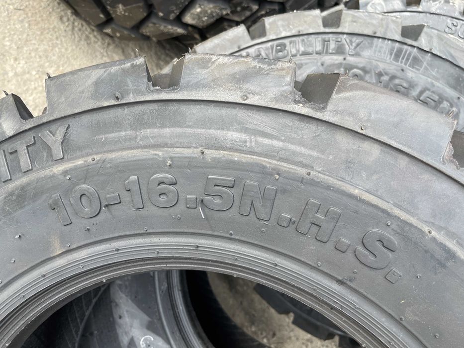 Anvelope industriale 10-16.5 de bobcat cu 12PR robuste JCB