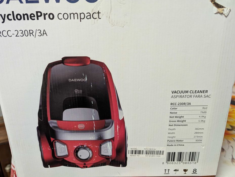 Прахосмукачка без торба Daewoo RCC-230R/3А