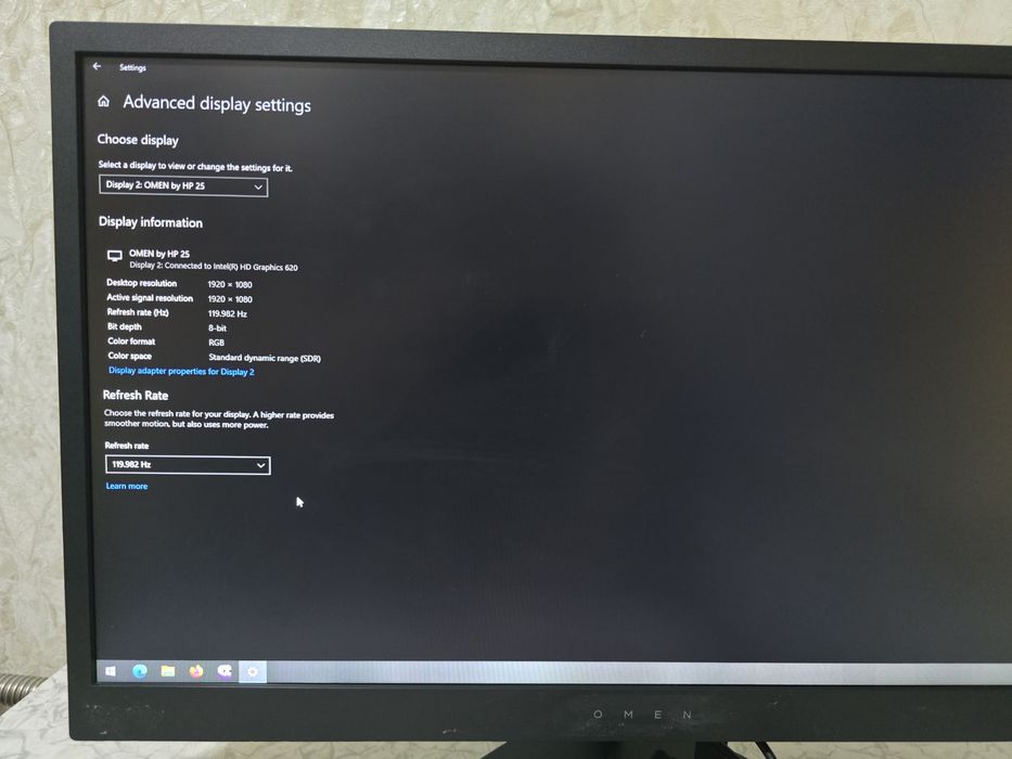 Монитор HP 24.5" OMEN 25 144 Hz, 1920x1080