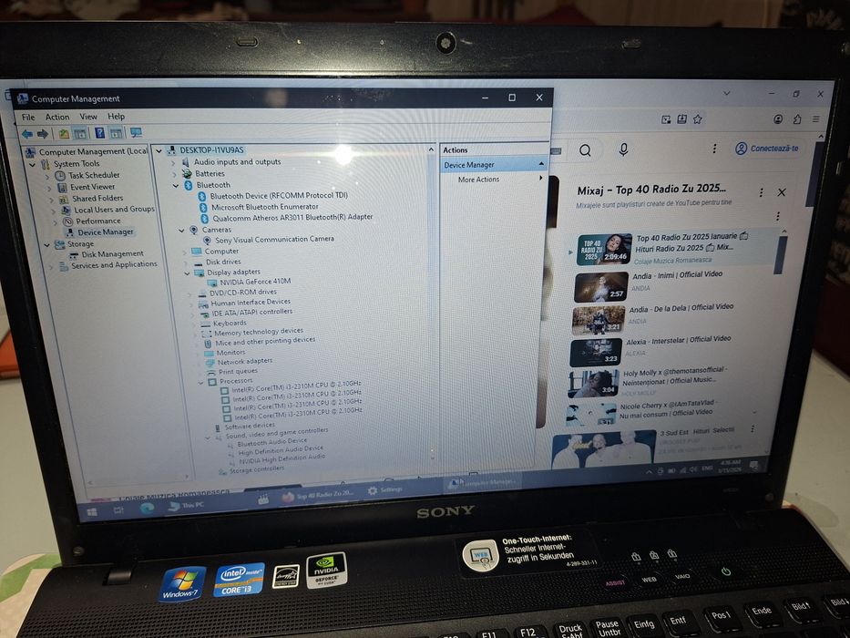 Sony Vaio, video dedicat, Intel i3, 500 gb, Bluetooth, Office