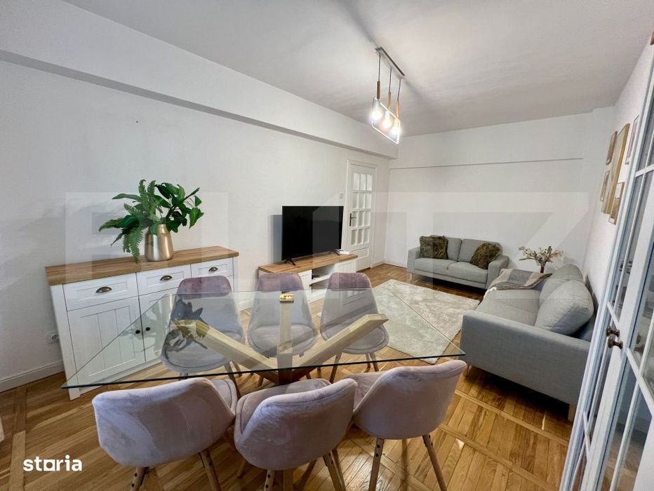 Apartament modern cu 3 camere, 85 mp, centrala si AC, zona CENTRALA