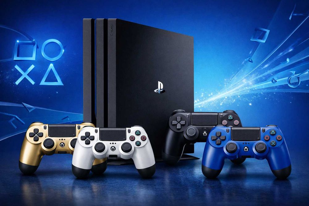 PlayStation 4 Pro PS4 Pro 1TB + 4 Нови Джойстика  Multiplayer Set