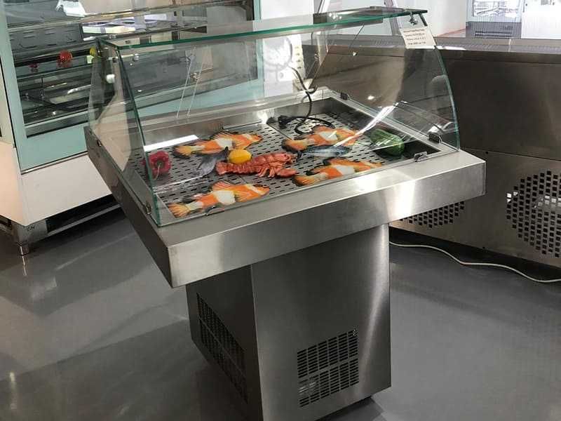 Vitrină Frigorifică Pește Proaspăt și Fructe de Mare – Inox