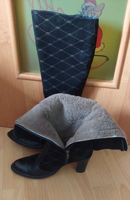 Зимние сапоги на меху.