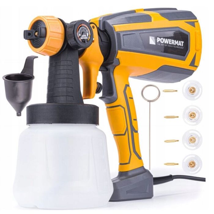 Pistol pentru vopsit electric, 600 W 4 duze 1, 1.8, 2.0, 2.5 mm,