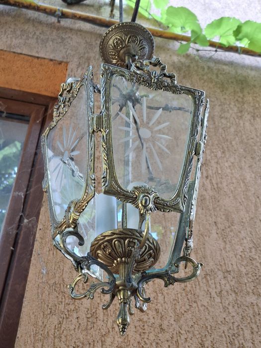 Candelabru bronz tip felinar