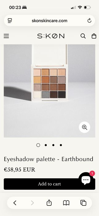 Палитра сенки + четка Skøn skincare