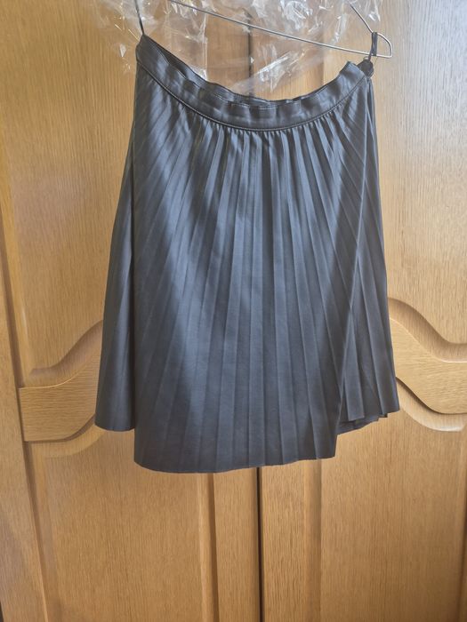 Кожена пола, плисe ZARA