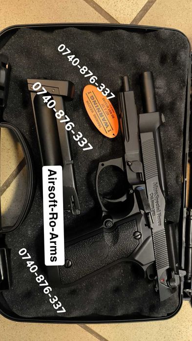 Pistol Airsoft Beretta FullMetal BlowBack Modificat 6,3jouli SemiAuto