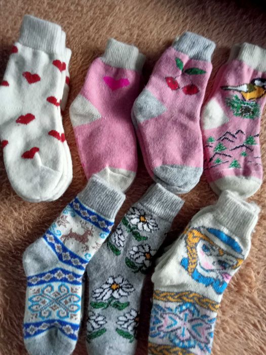 Зимние шерстяные носки