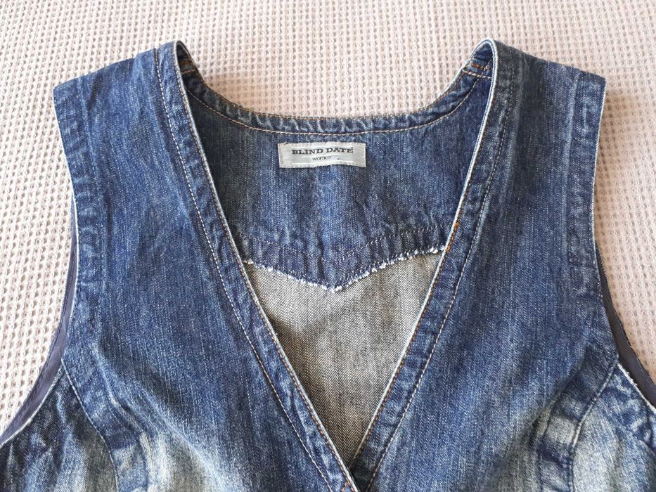 Дамски зелен елек  TAIFUN – M, Дънков елек - М - 2 бр.