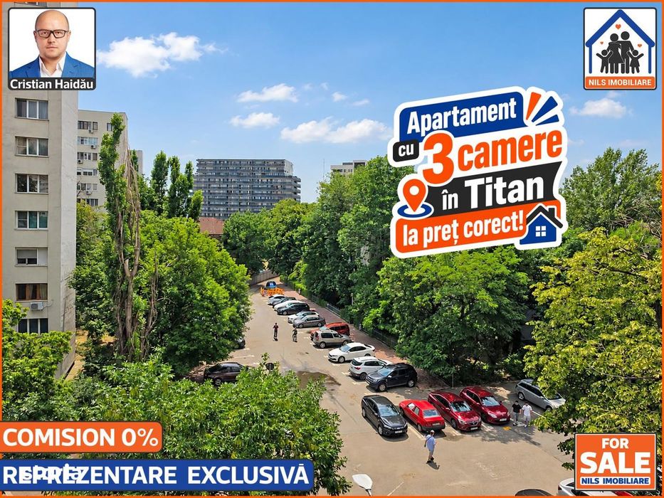 Apartament cu 3 camere si balcon in Titan | Comision 0!