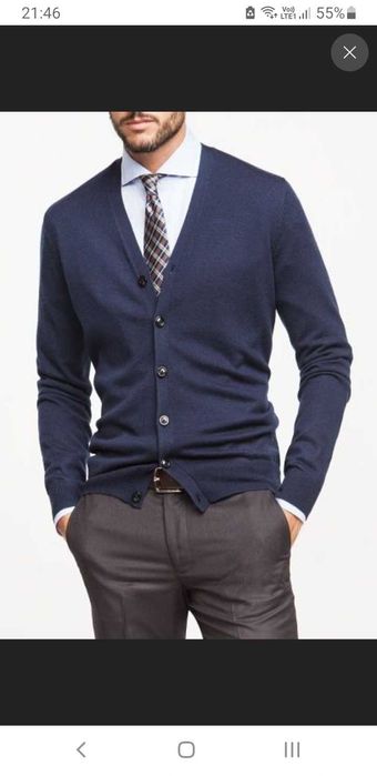 Мъжка вълнена жилетка MANGO – размер L (втора употреба)