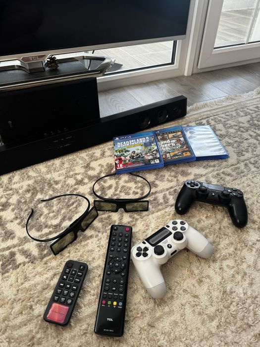 Продам пс4 с телевизором и саундбар