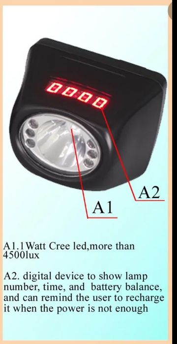 Lanterna profesională KL 4,5 L M afișaj electronic cu grad de încarcar