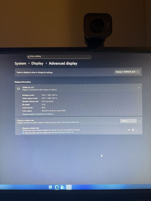 Monitor Benq ZOWIE XL2546 24,5”, 240hz, 1ms, FHD