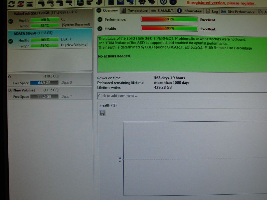 SSD Adata Ultimate SU650 120GB SATA3 2.5" 3D TLC Nand