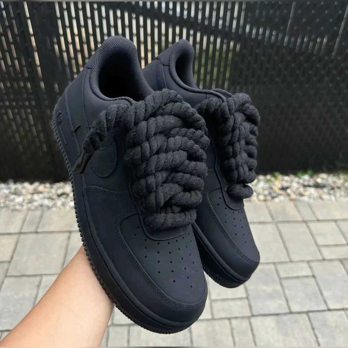Adidasi Nike AirForce 1 Chunky Laces Black