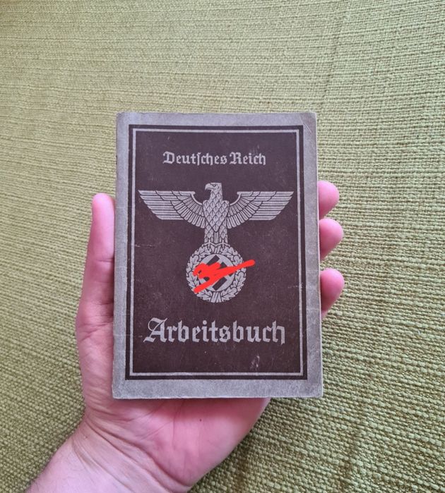 Carte De Munca Nazista WW2 Al Doilea Razboi Mondial WW 2 Germania