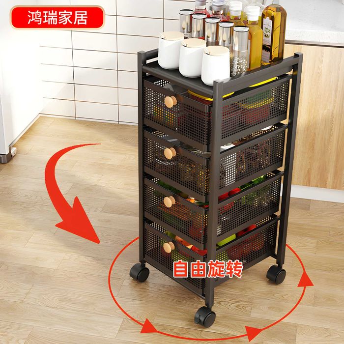 Стеллаж с выдвижными ящиками и колесами 5 уровней хранения s23