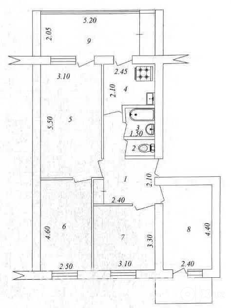 Метро БИЙ - 4 комнаты - 85 м² - Ипотека (G)