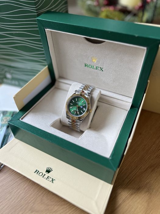 Rolex Datejust Yellow Gold And Green 41 mm