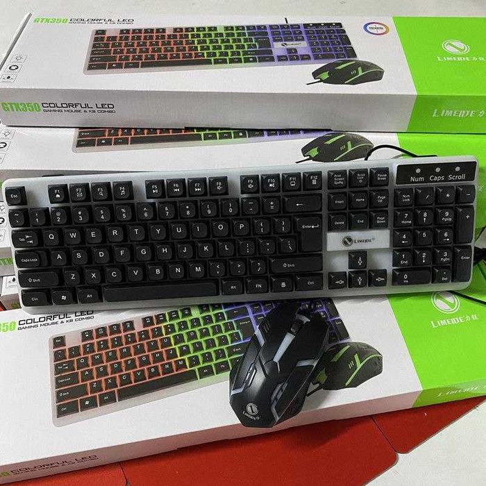 Акция скидка Game klaviatura mishka комплект белый и черный