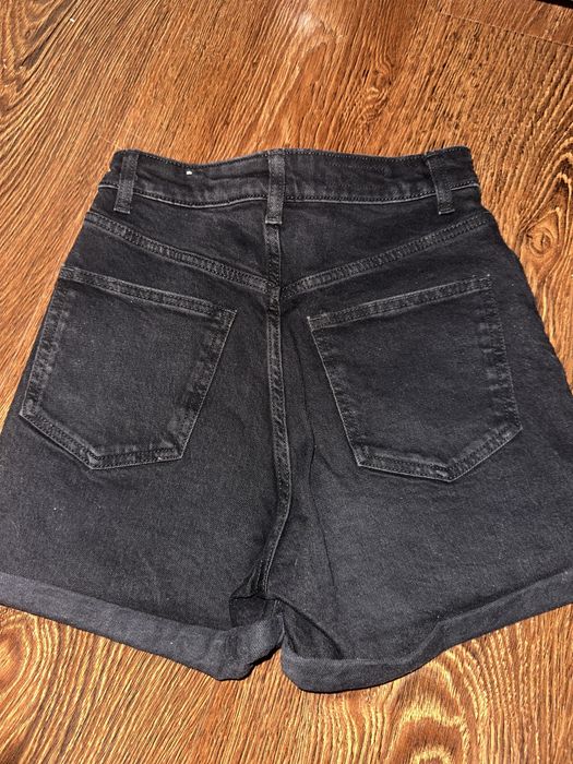 джинсовые черные шорты zara