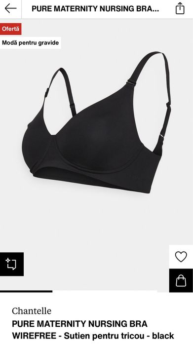 Chantelle pure maternity nursing bra M- sutien alaptare