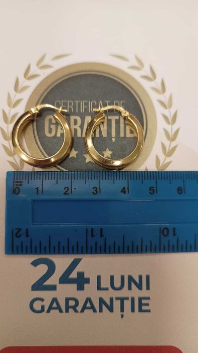 (Ag24) Cercei aur 18K 3.01gr B44278.1- Garantie 2 ani!