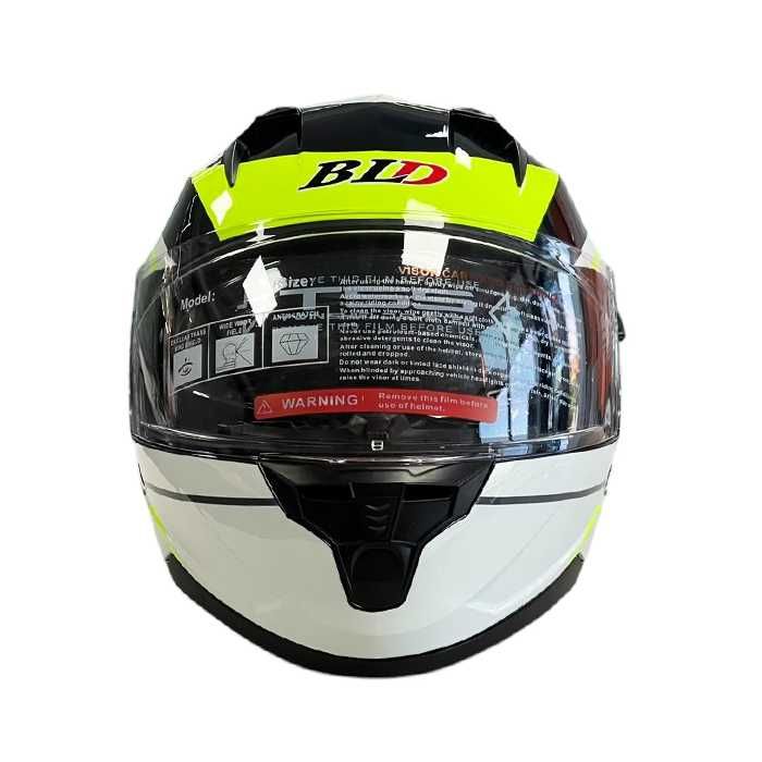 Каска за Мотор Бяло/Неон-M67