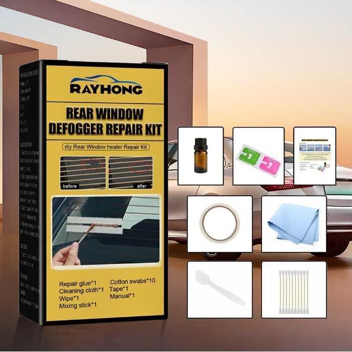 Електропроводимо лепило за реотани и платки, Ремонт на задно стъкло