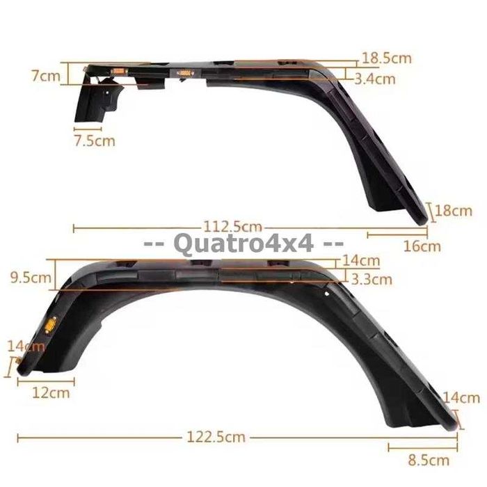 Overfendere extensii roti Jeep Wrangler JK 2007-2017