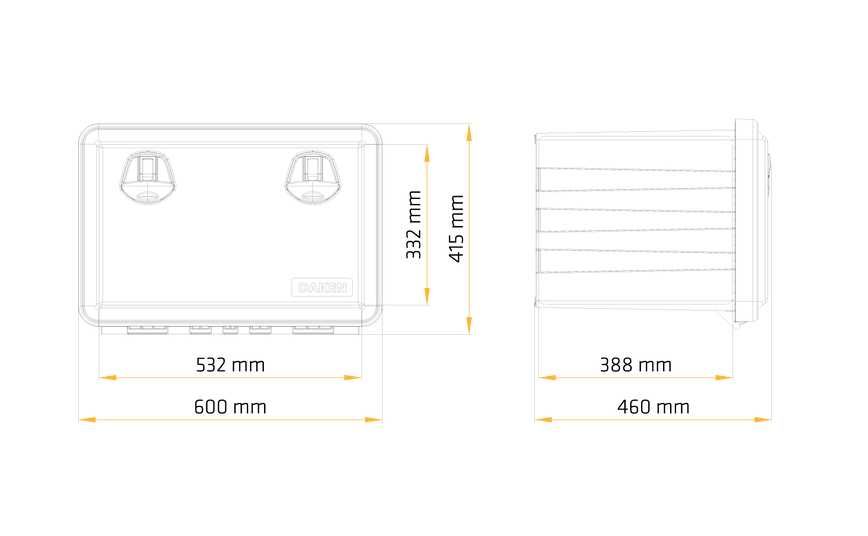Сандък кутия за инструменти за ремарке платформа камион и други DAKEN