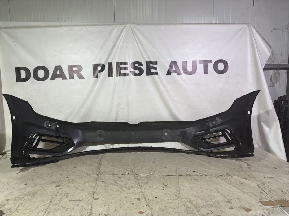 Bara fata VW Golf 7 VII, facelift, R-Line, 2017, 2018, 2019, 2020, cod origine OE 5G0807221LR, cu gauri pentru spalatori faruri si senzori de parcare (6).