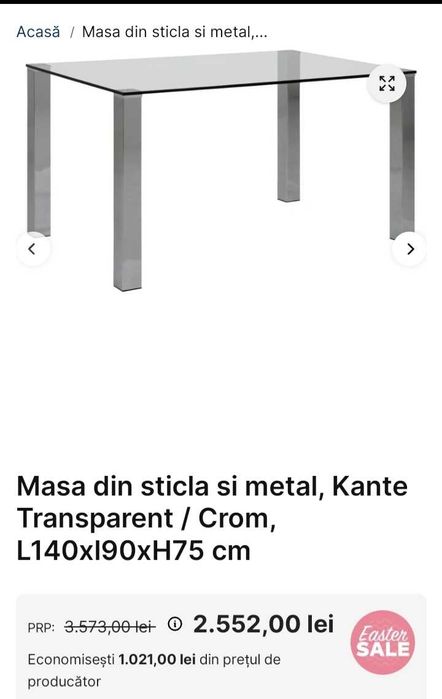 Masa din sticla mare living modernă