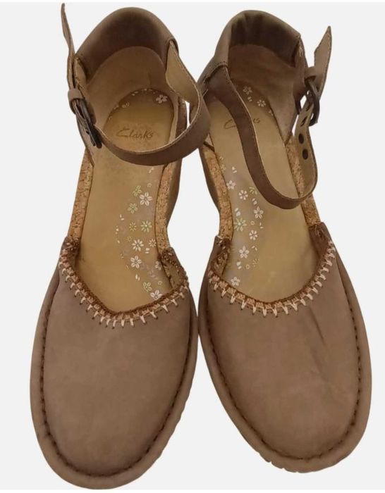 НОВИ CLARKS сандали на платформа-корк, №39