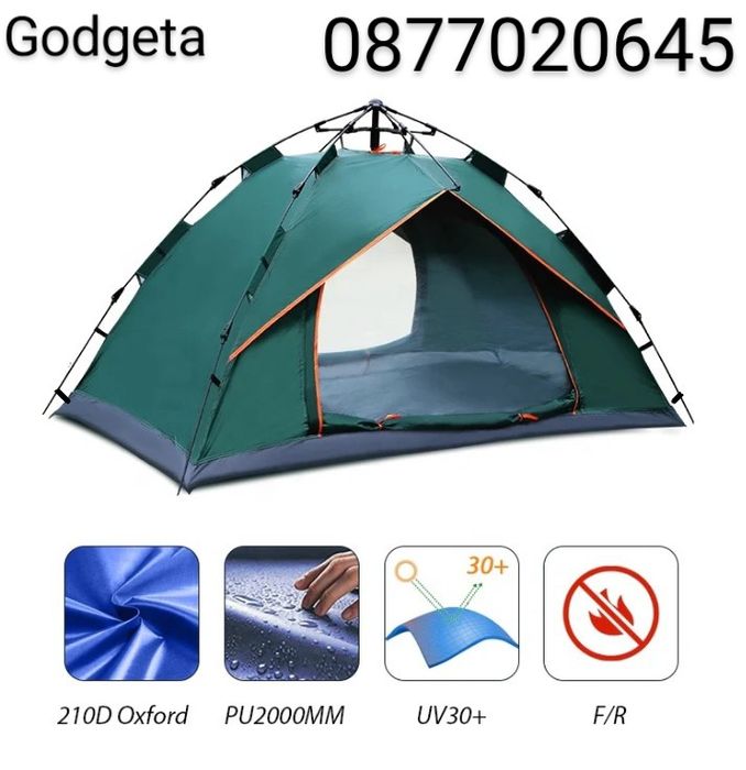 Палатка за 4 човека - саморазгъваща се - Размер: 210х210х130см