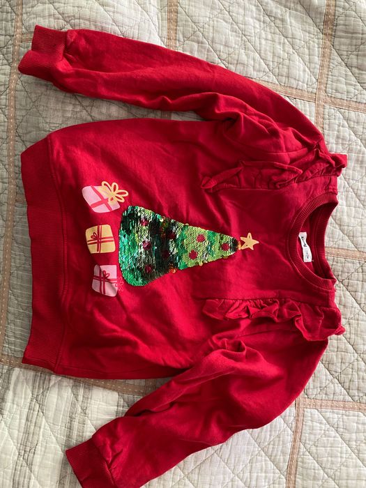 Детско зимно яке H&M, размер 116, 5-6г+подарък суичър, 2 коледни блузи