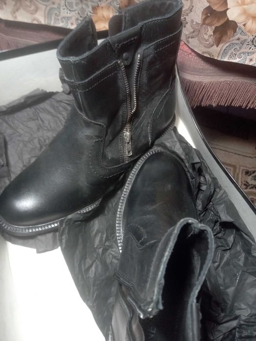 Cizme scurte de piele barbati