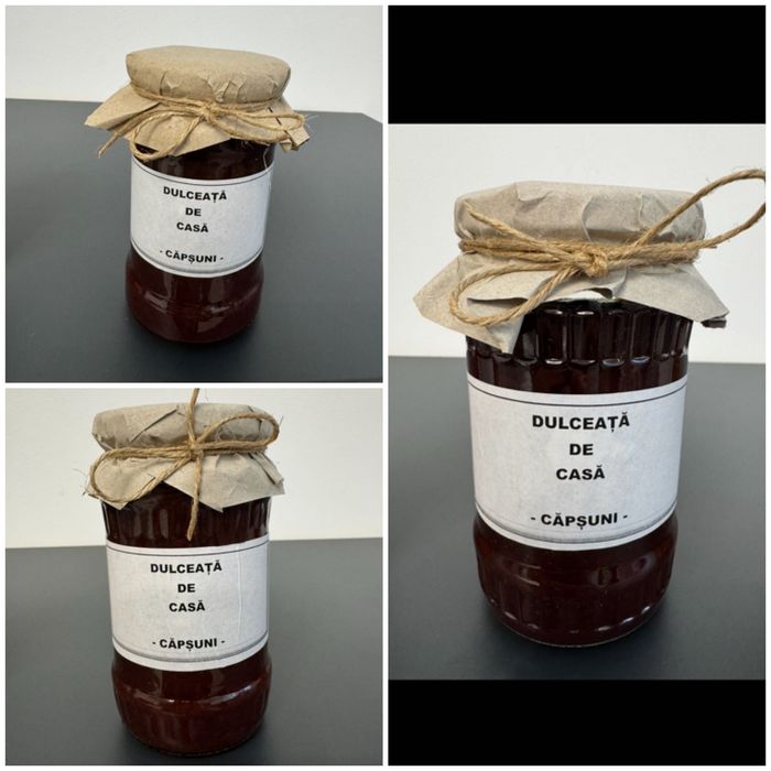 Set 3 borcane dulceata capsuni