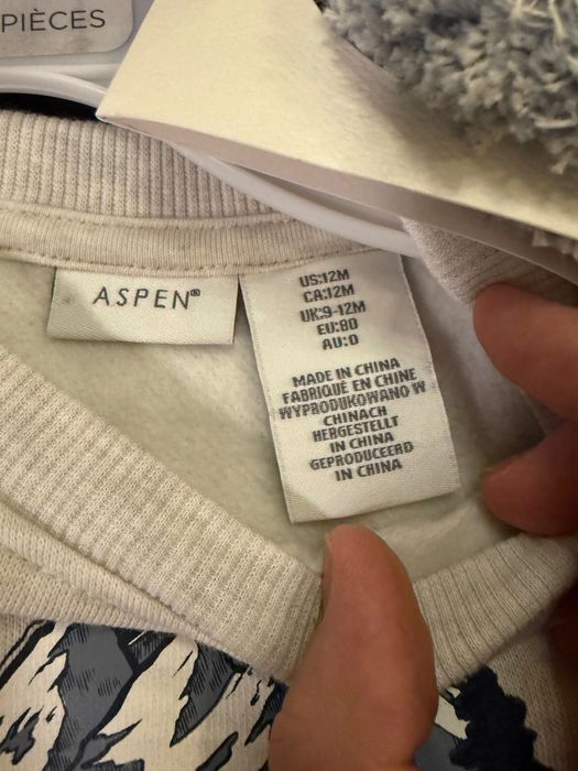 Бебешки комплект от Германия Aspen - блуза с панталон и шапка