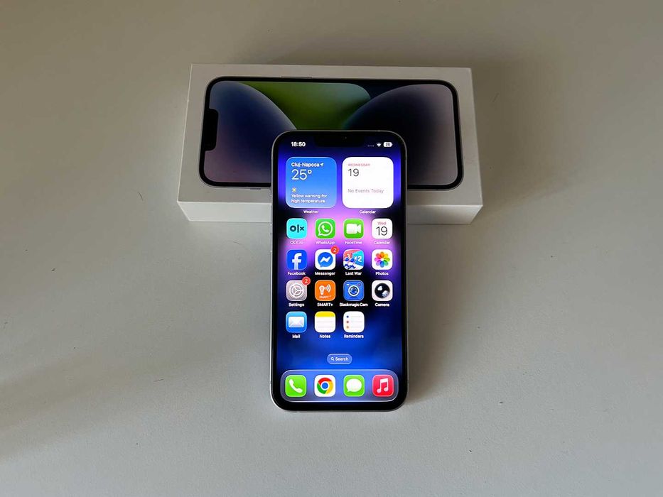 iPhone 14 Purple 128 Gb 5G stare foarte buna la cutie