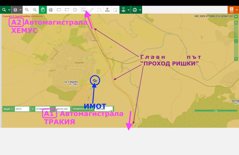 Продава се Парцел в Смядово - 11213 кв.м за 6 €/кв.м - Снимка #2