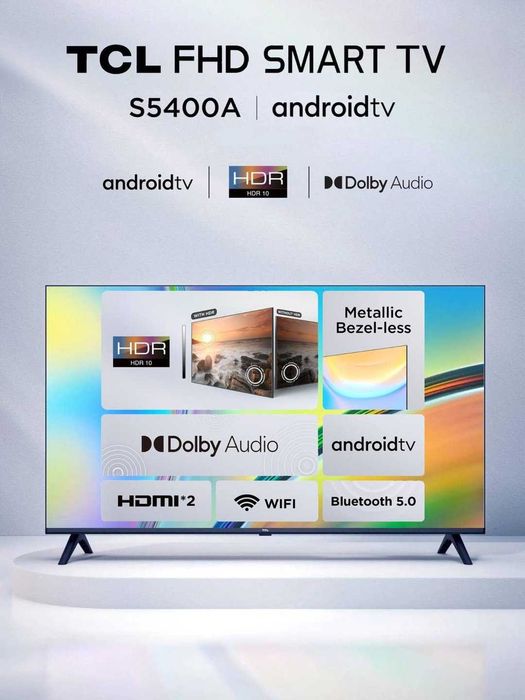 Телевизор TCL 43" S5400A Full HD, Smart TV